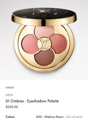 Louis Vuitton Eyeshadow Palette — Peach, Rose, Copper, Champagne